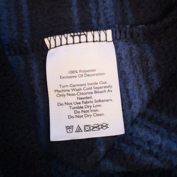 Eddie Bauer Men's Size Large Navy & Royal Blue 1/4 Zip Fleece Pullover - Picture 6 of 11